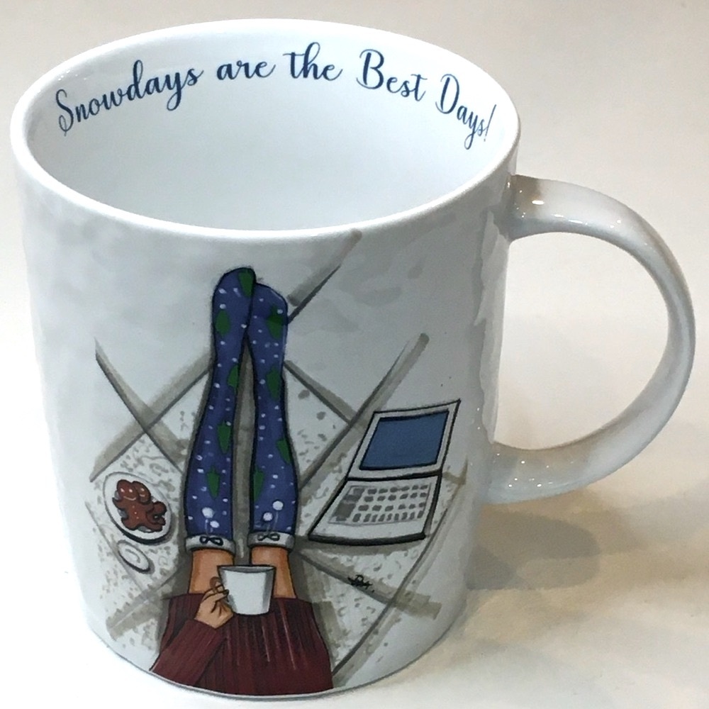 RongRong | Charming XL Snow Day Mug with Colorful Design